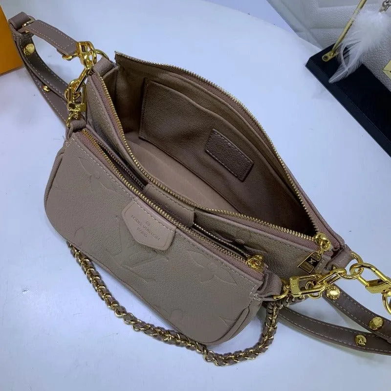 1984 - Multi Pochette Shoulder Bag Rosy brown