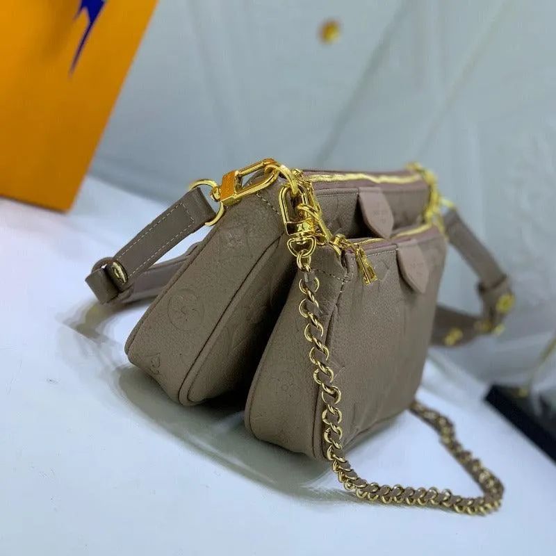 1984 - Multi Pochette Shoulder Bag Rosy brown