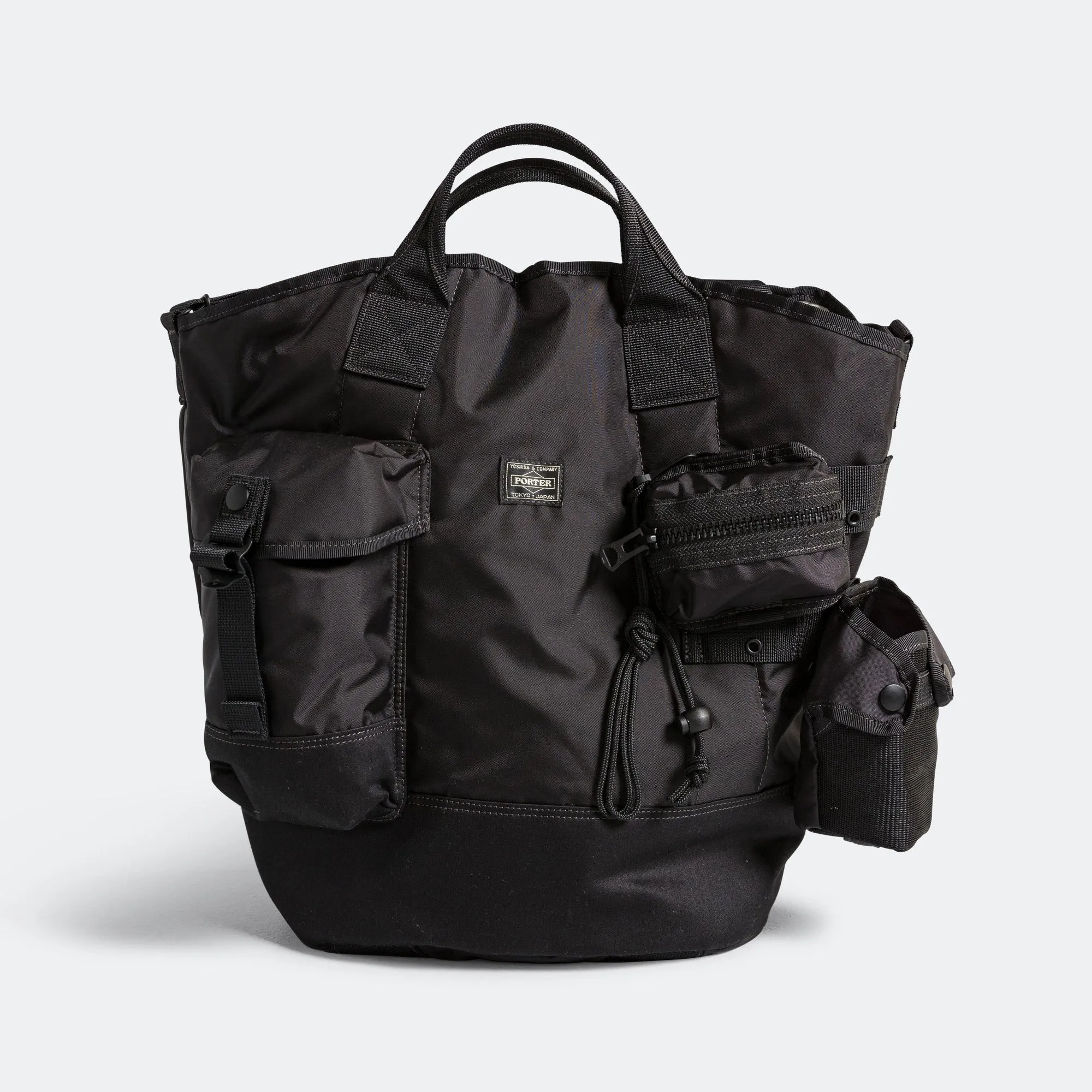 ALL 2WAY Bucket Tote with Pouches - Black