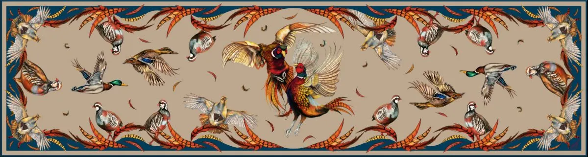 Best In Show Toffee & Navy Classic Silk Scarf