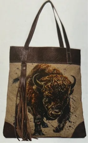 Bison Tote w/ Tassel