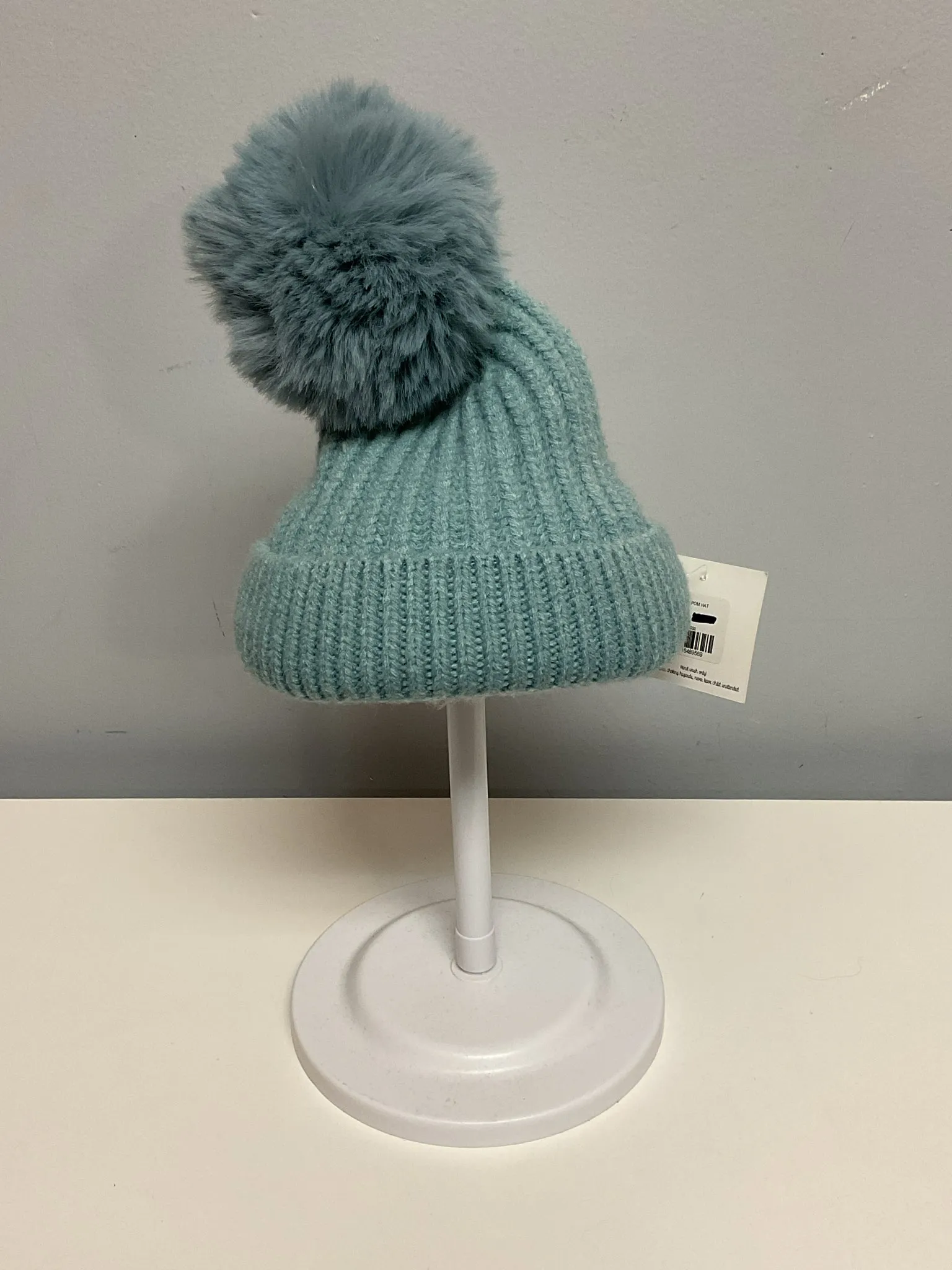 BOYS by Chic Couture Size NB Teal Knitted Acrylic Infant Boys Hats