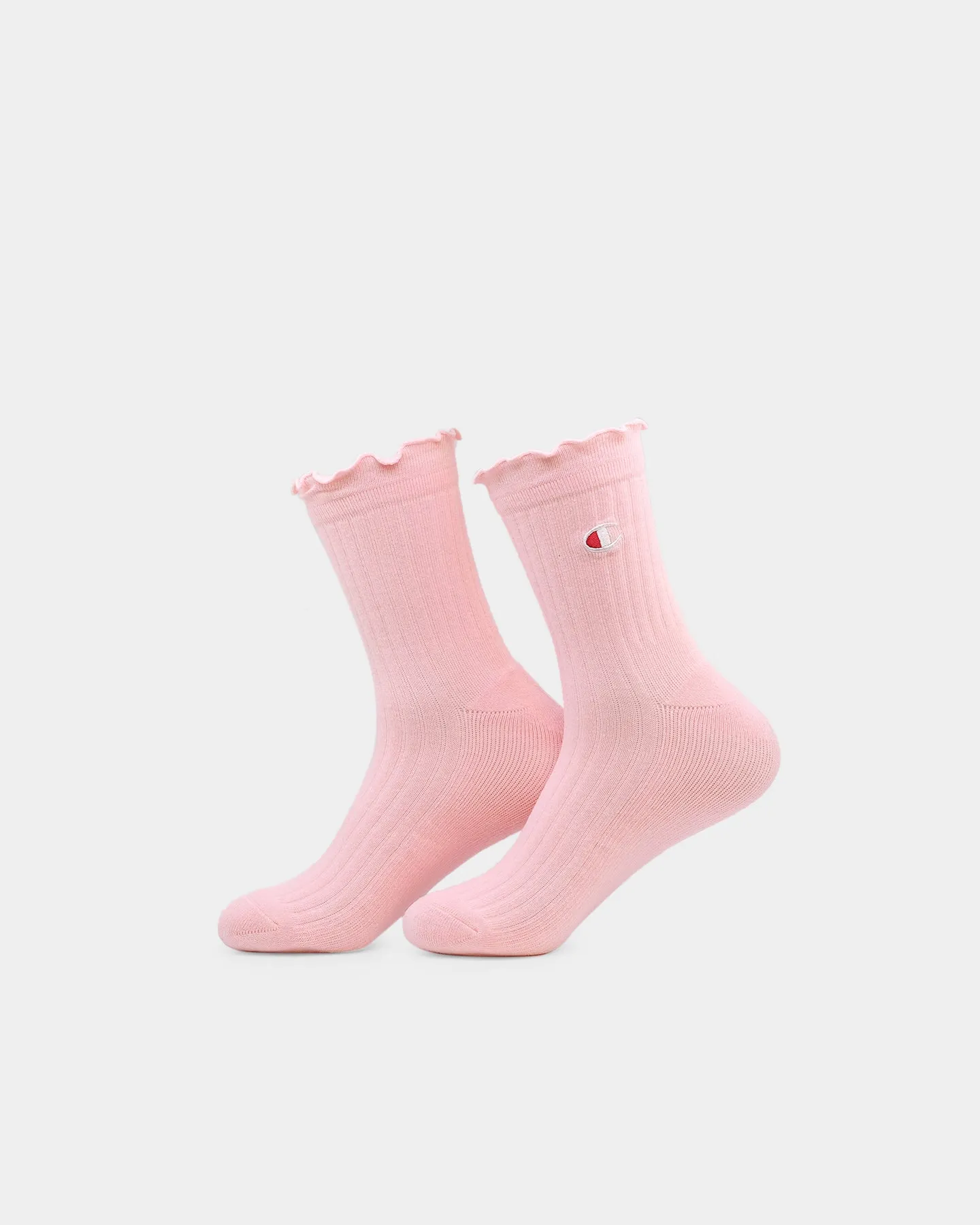 Champion Women's LFS Frill Crew Socks 2 Pack Pink/Blue