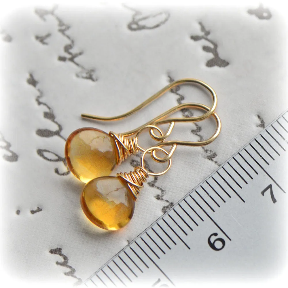 Citrine Earrings In Gold