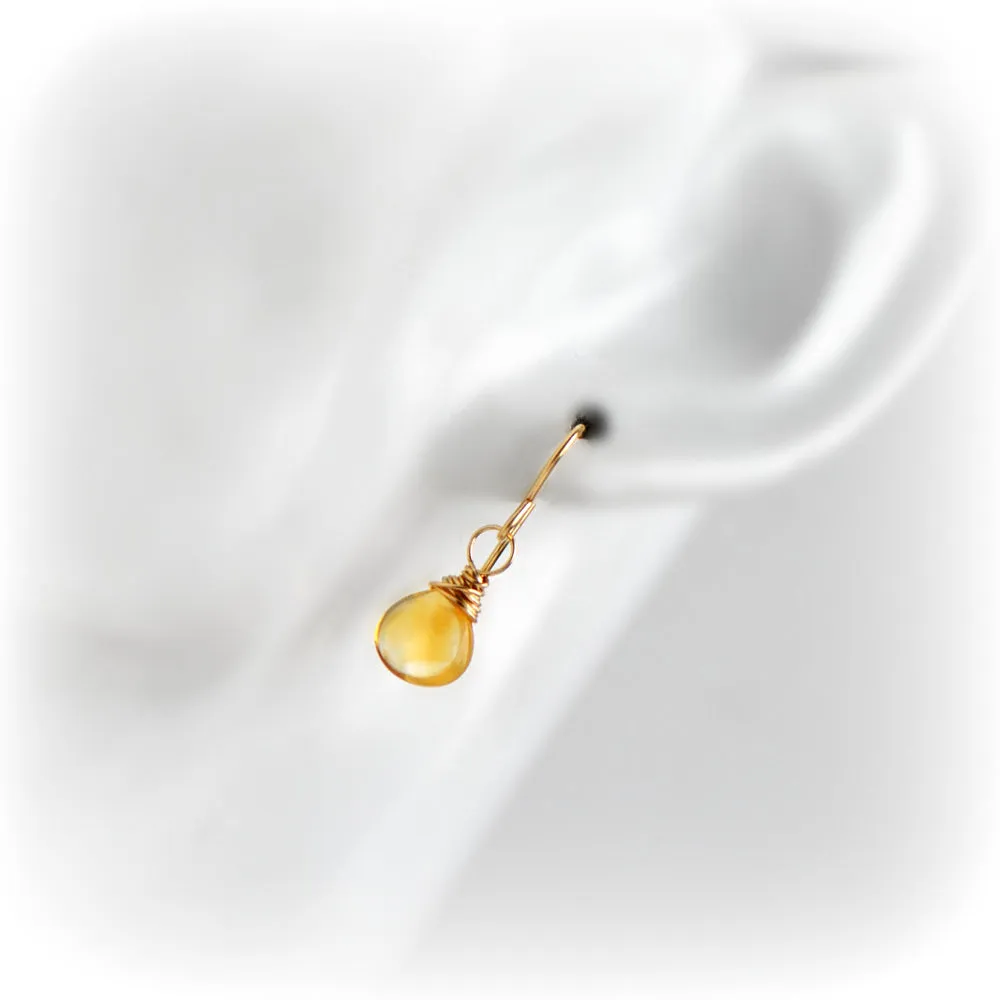 Citrine Earrings In Gold