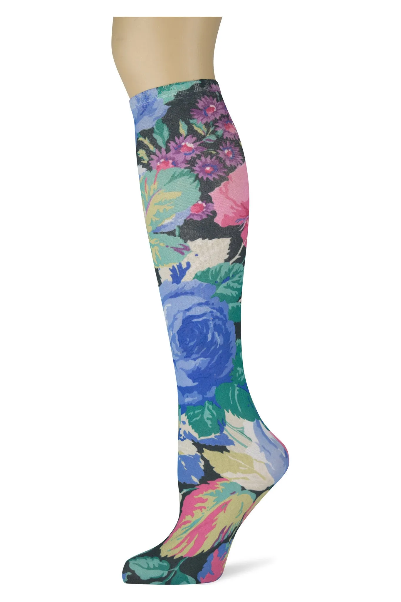 Evening Bouquet Opaque Knee Highs (Women's)