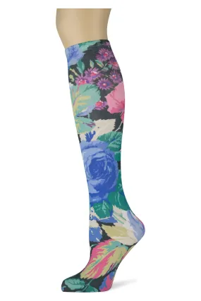 Evening Bouquet Opaque Knee Highs (Women's)