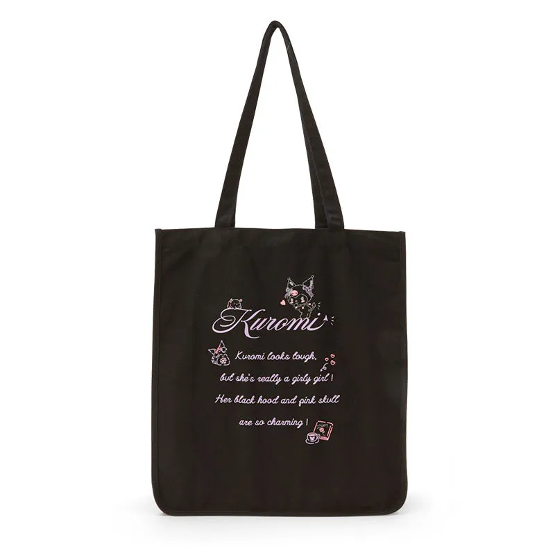 Kuromi Canvas Easy Tote Bag (Black)