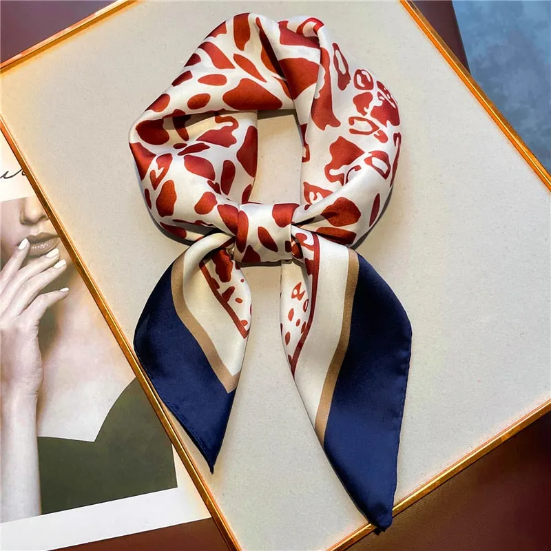 Luxury Print Silk Square Scarf