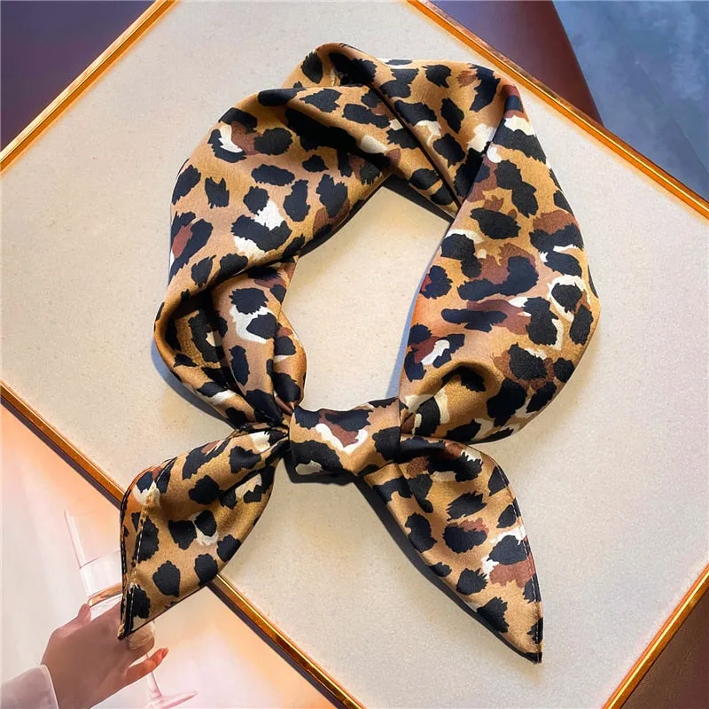 Luxury Print Silk Square Scarf