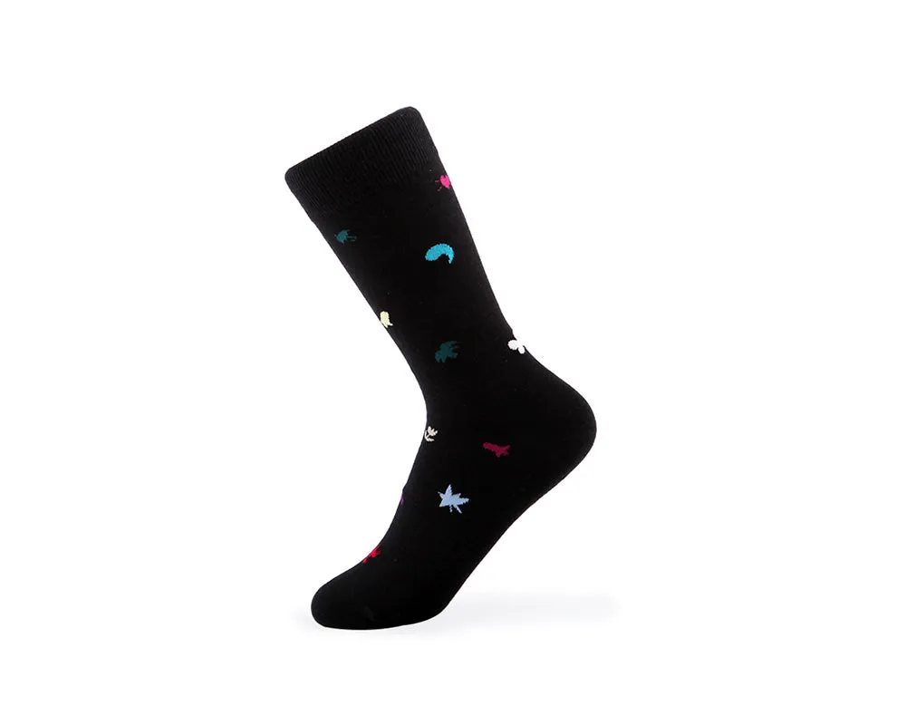 Men's Sketchbook Pattern Socks - Black