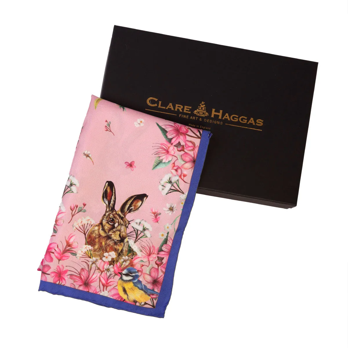 Oopsie Daisy Dawn Pink Narrow Silk Scarf
