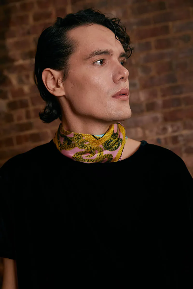 Silk Snake Scarf - Vino x Purple (Large)