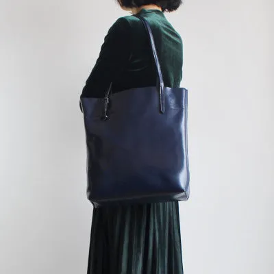 Stylish Womens Black Leather Tote Bags Handbags Shoulder Tote Purse for Women