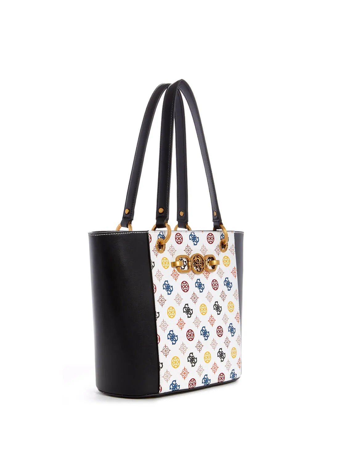 White Multi Noelle Small Elite Tote Bag