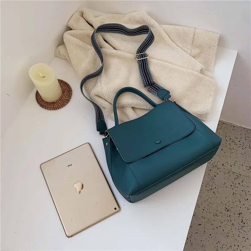 Women Large Capacity PU Shoulder Messenger Bag Retro Daily Totes