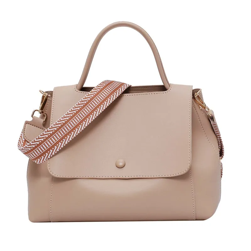 Women Large Capacity PU Shoulder Messenger Bag Retro Daily Totes