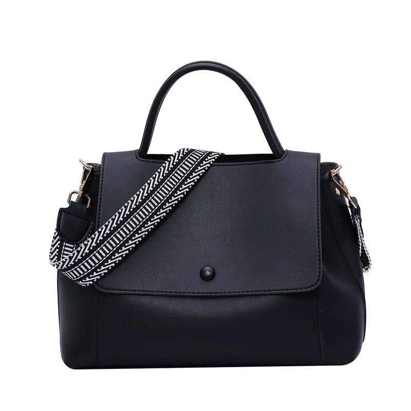 Women Large Capacity PU Shoulder Messenger Bag Retro Daily Totes